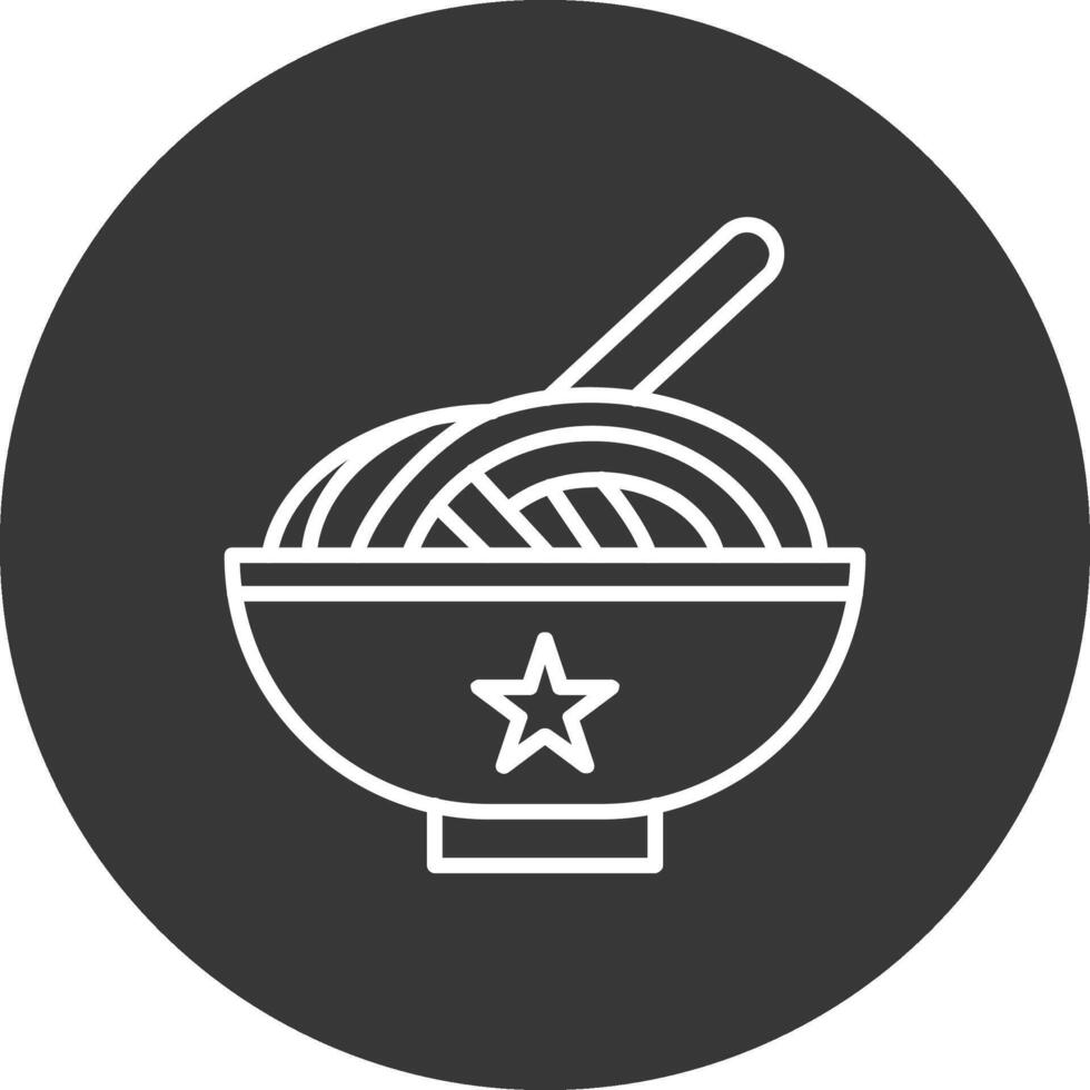 Spaghetti Line Inverted Icon Design vector