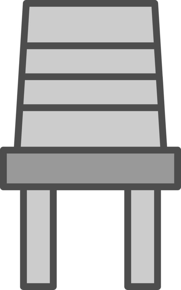 Chair Line Filled Greyscale Icon Design vector