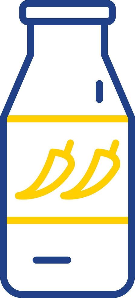 Chilli Sauce Line Two Colour Icon Design vector