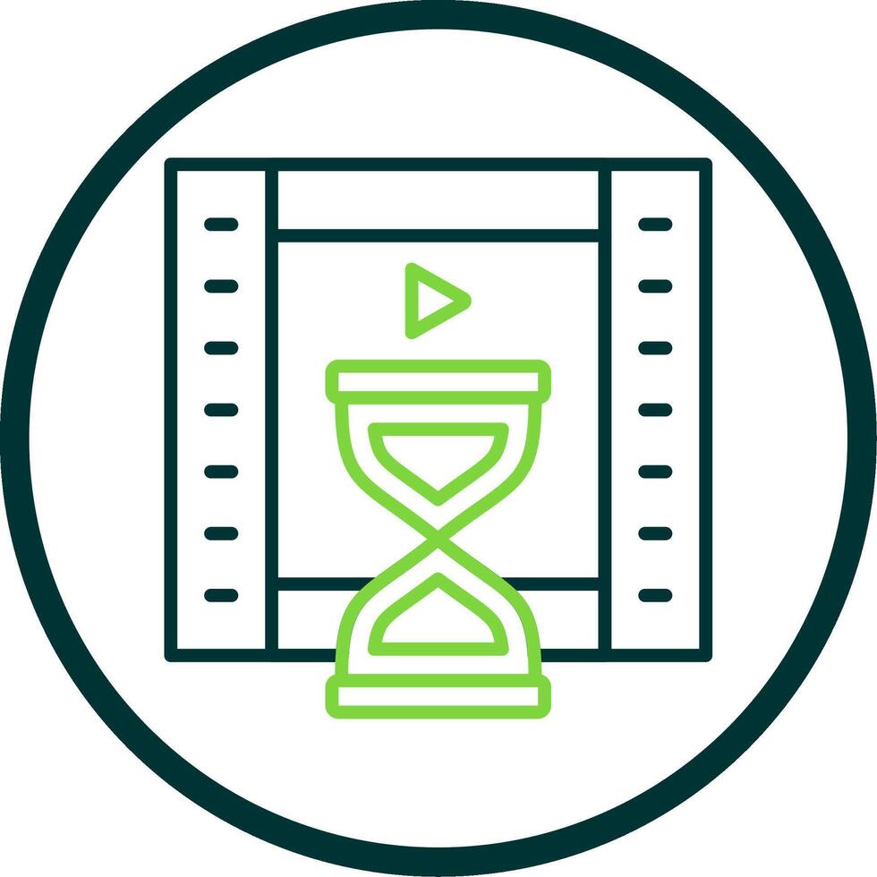Duration Line Circle Icon Design vector