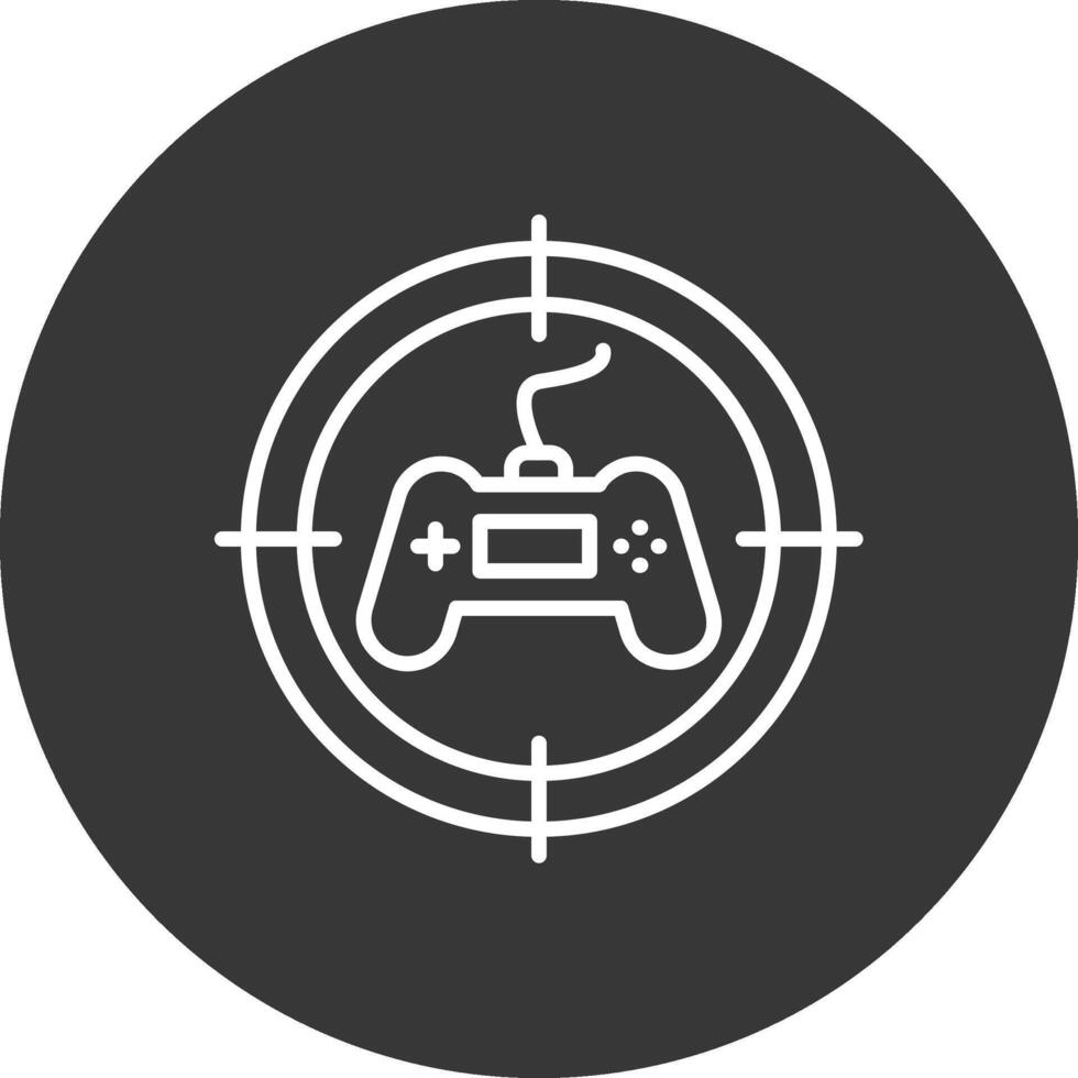Shooting Game Line Inverted Icon Design vector