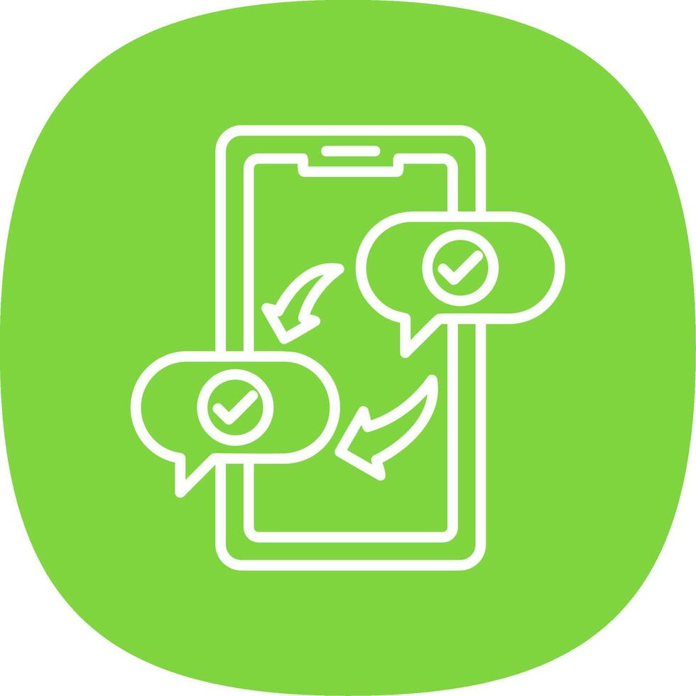 Text Message Line Curve Icon Design vector