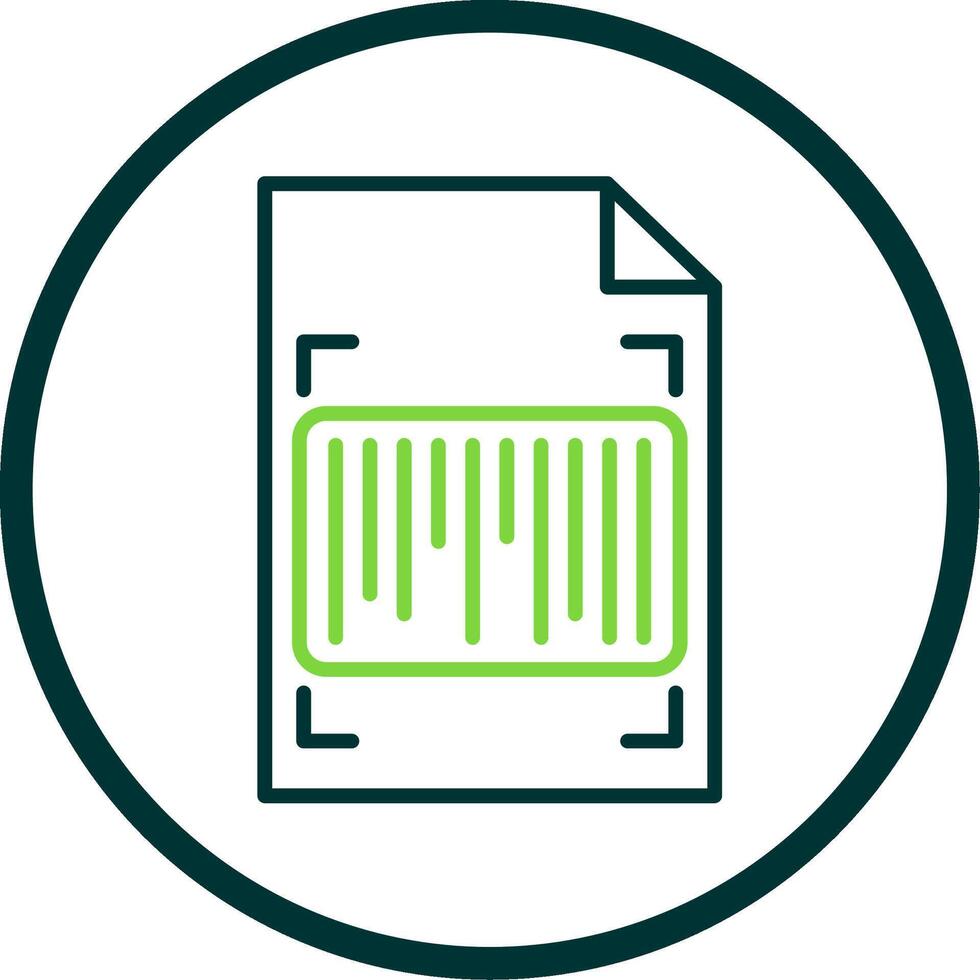 Barcode Line Circle Icon Design vector