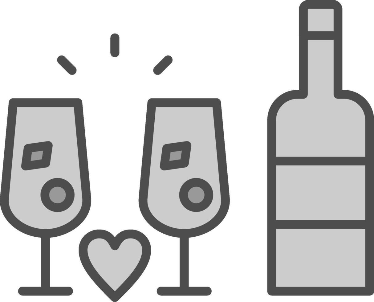 Drink Line Filled Greyscale Icon Design vector