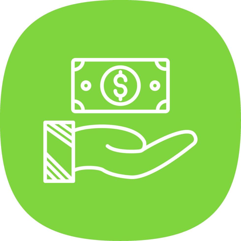 Donate Line Curve Icon Design vector