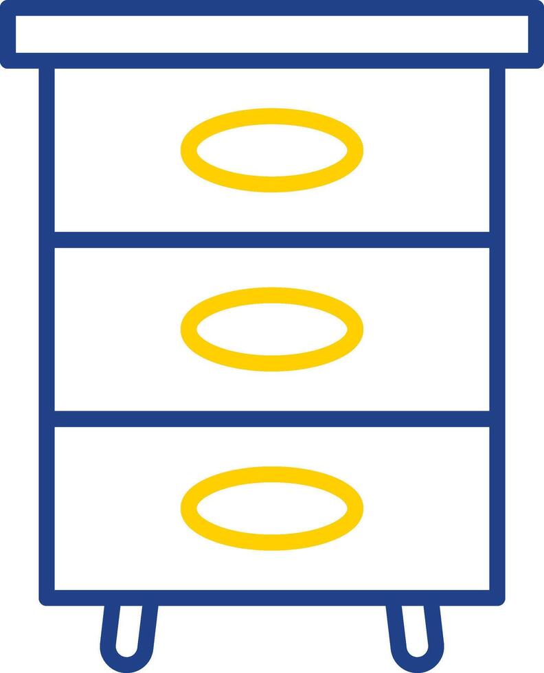 Filling Cabinet Line Two Colour Icon Design vector