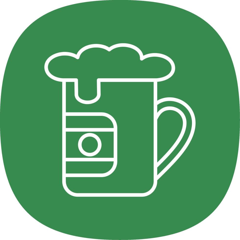 Beer Line Curve Icon Design vector