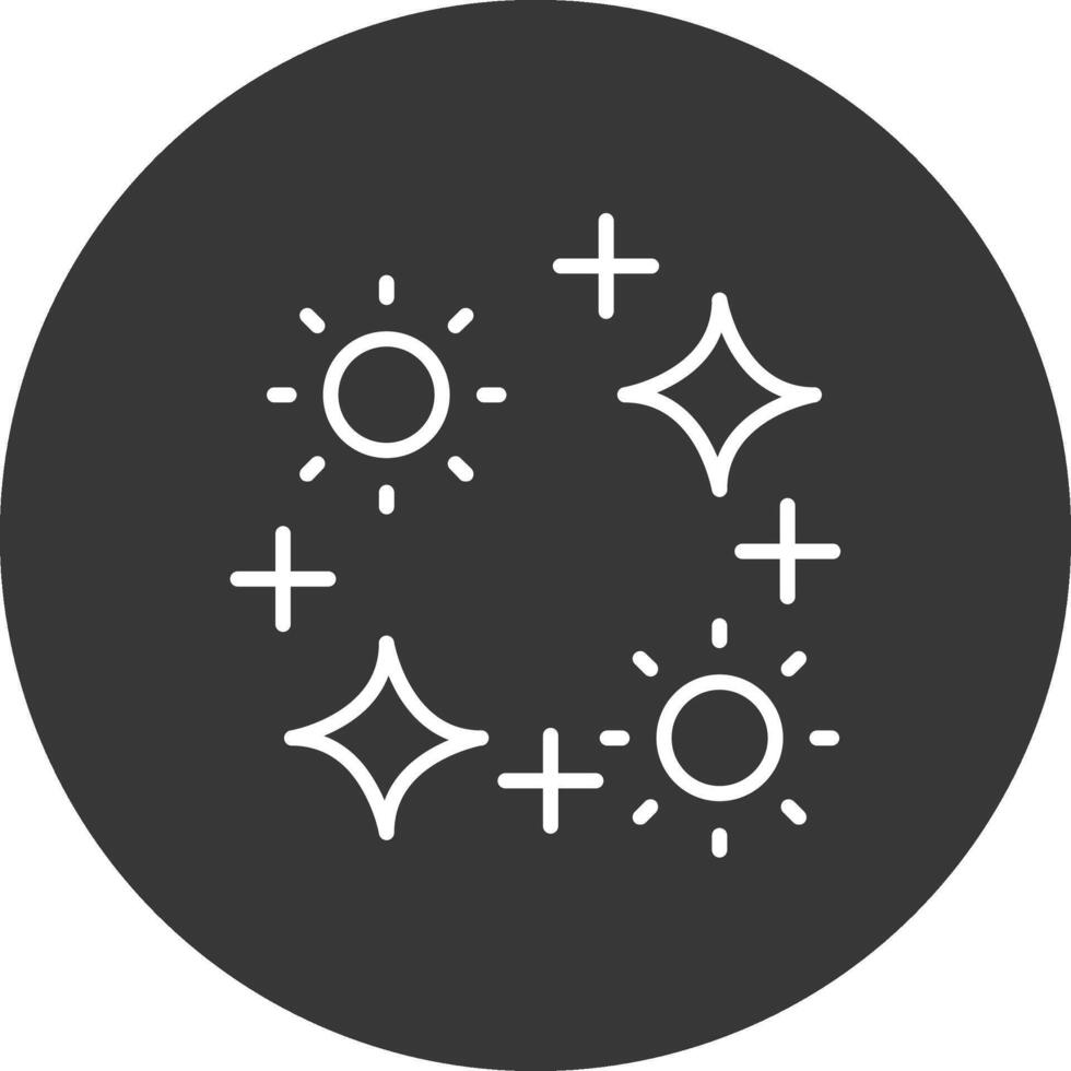 Sparkles Line Inverted Icon Design vector