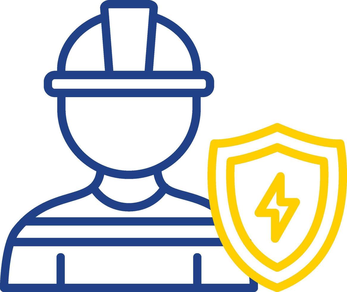 Engineering Protection Line Two Colour Icon Design vector