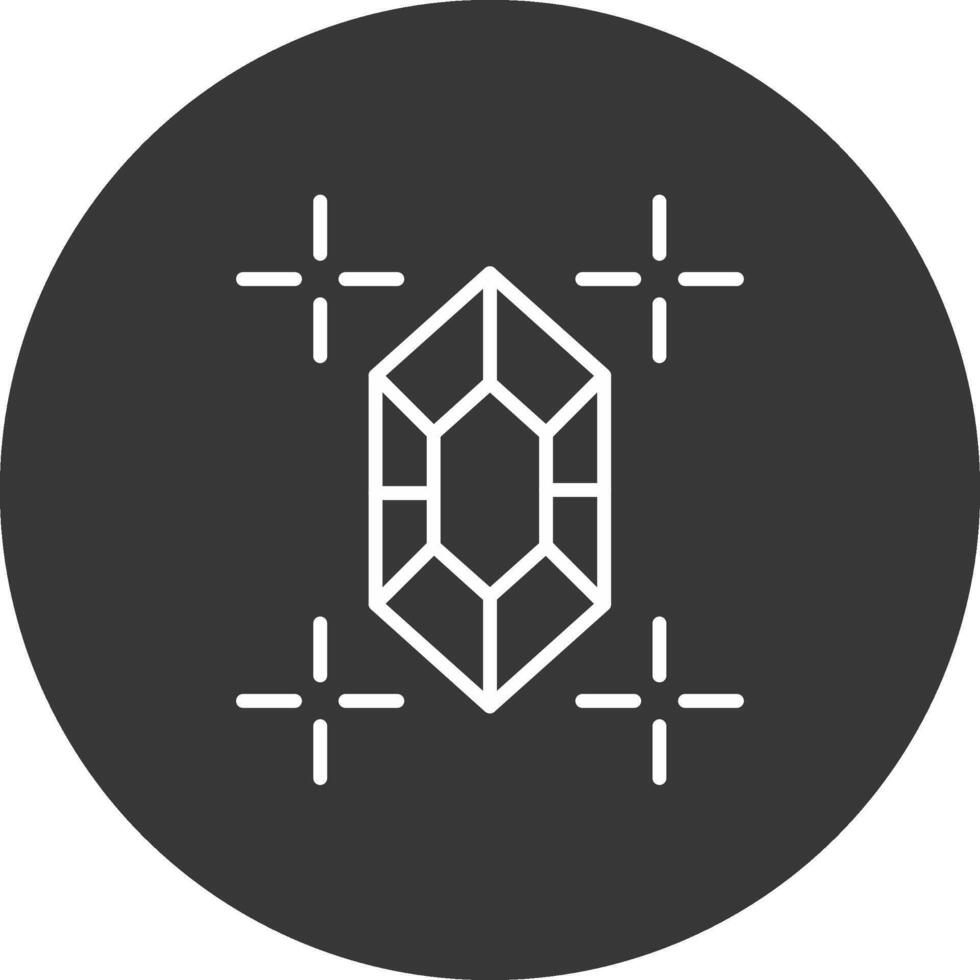Gem Line Inverted Icon Design vector