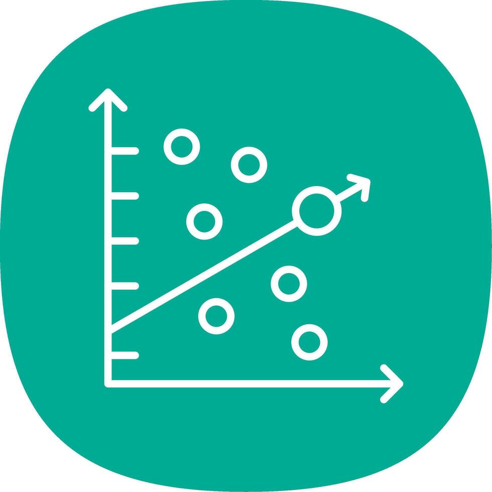 Scatter Graph Line Curve Icon Design vector