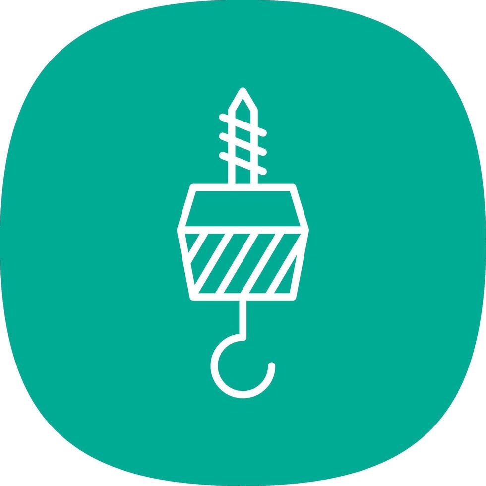 Hook Line Curve Icon Design vector