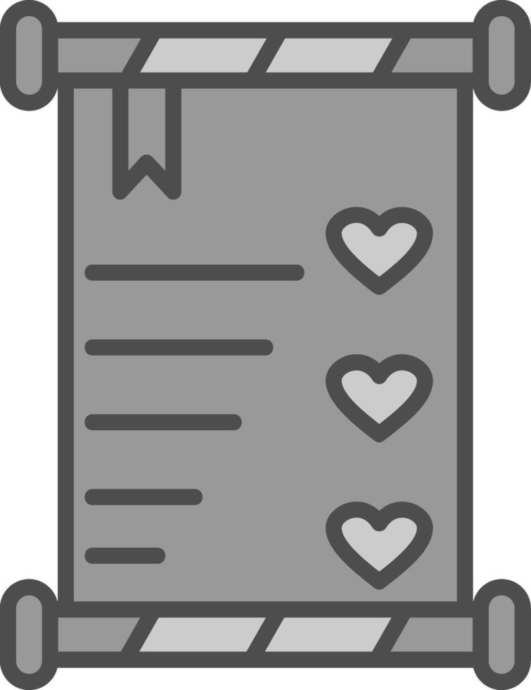 Wedding Invitation Line Filled Greyscale Icon Design vector