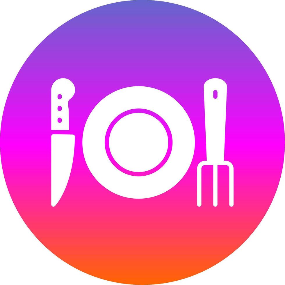 Fork Glyph Gradient Circle Icon Design vector