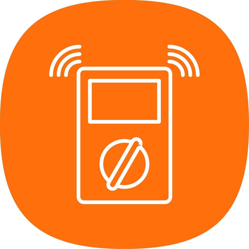 Metre Line Curve Icon Design vector