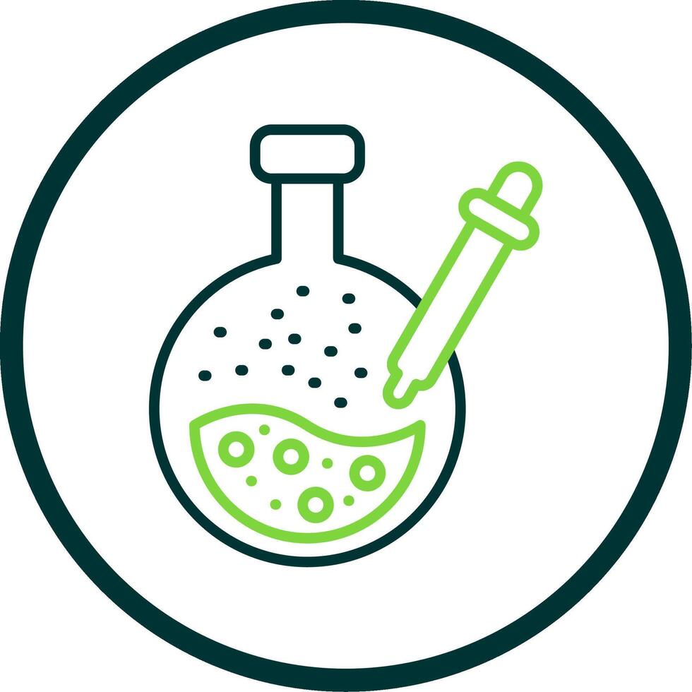 Pipette Line Circle Icon Design vector