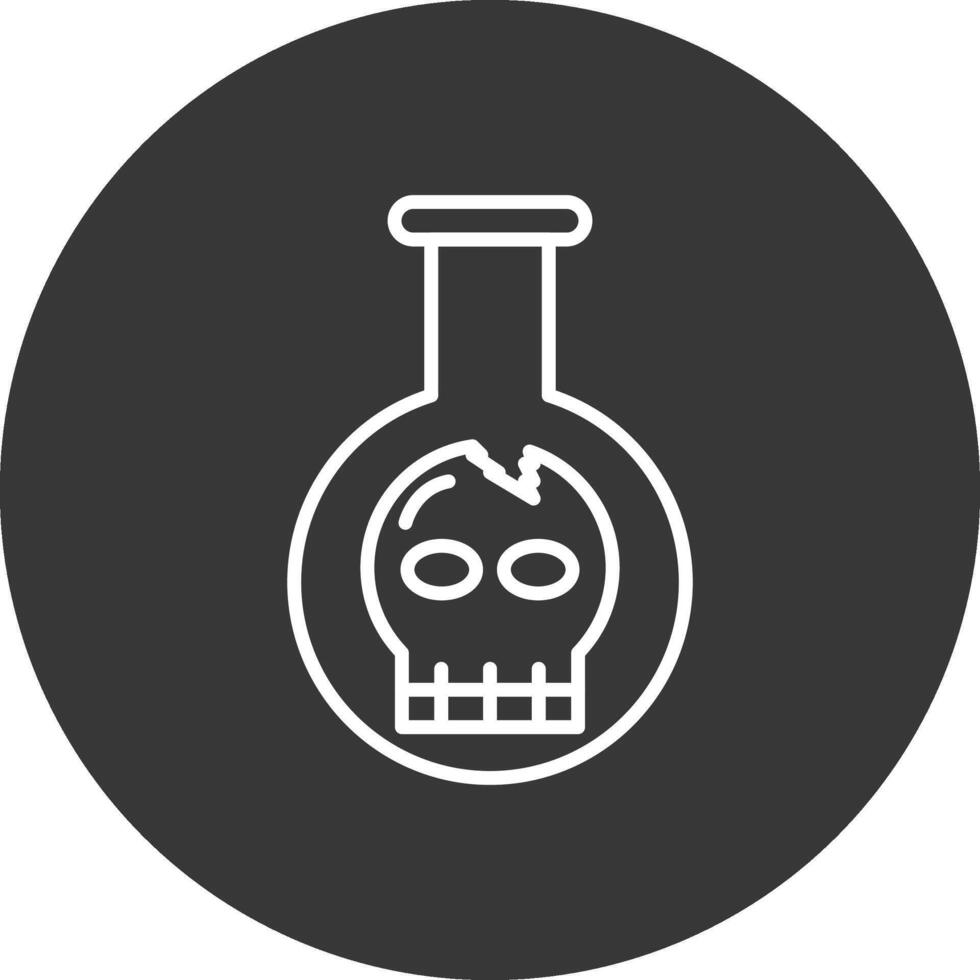 Poison Line Inverted Icon Design vector