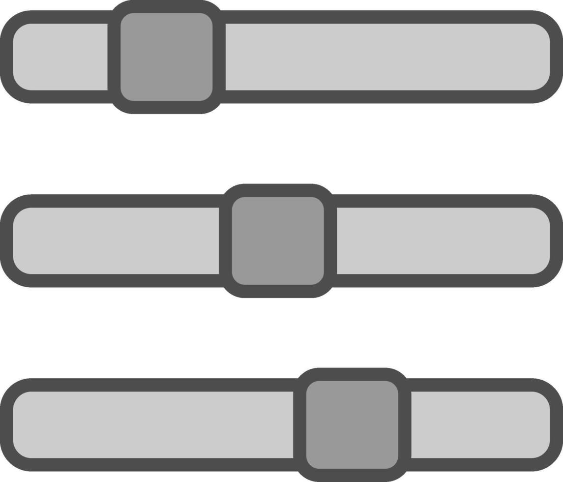 Progress Bar Line Filled Greyscale Icon Design vector