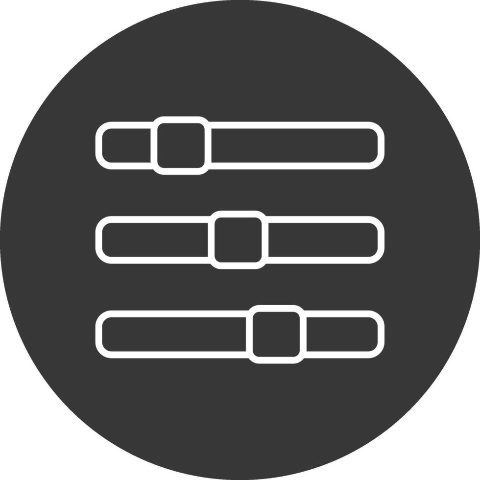 Progress Bar Line Inverted Icon Design vector