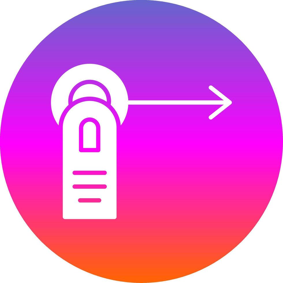 Tap Drag Glyph Gradient Circle Icon Design vector