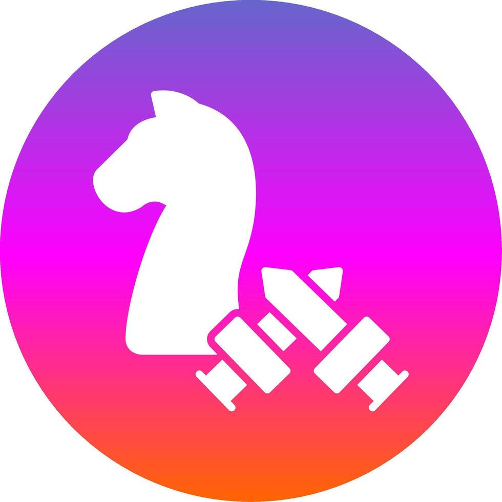 Swords Glyph Gradient Circle Icon Design vector