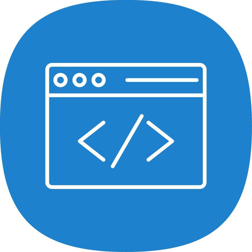 Coding Line Curve Icon Design vector