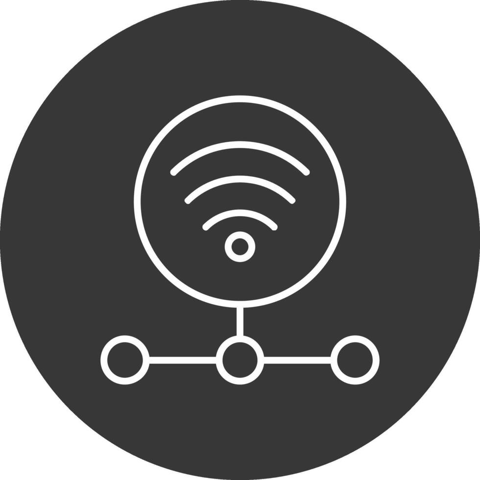 Internet Connection Line Inverted Icon Design vector