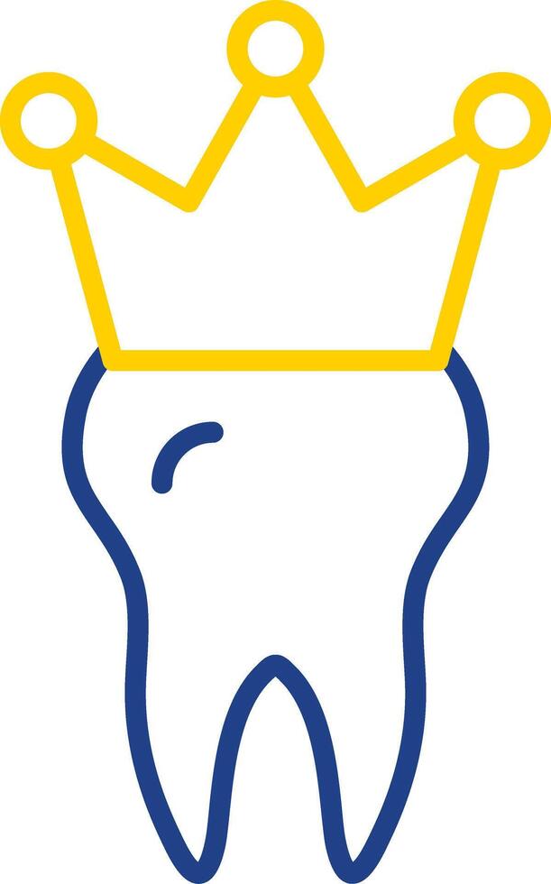 Crown Line Two Colour Icon Design vector