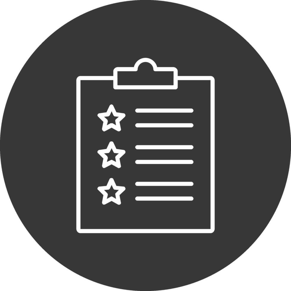 Feedback Form Line Inverted Icon Design vector