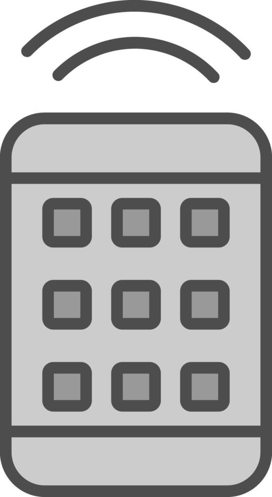 Remote Control Line Filled Greyscale Icon Design vector