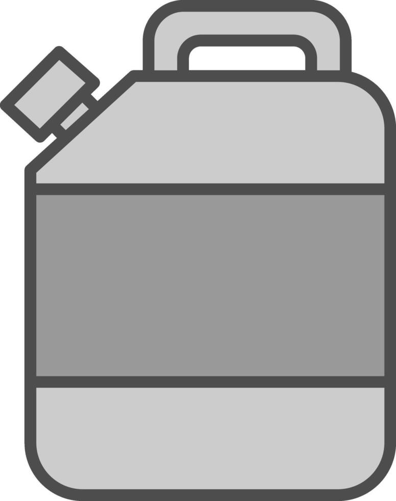Jerry Can Line Filled Greyscale Icon Design vector