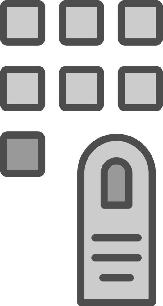 Dial Line Filled Greyscale Icon Design vector