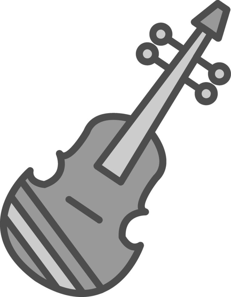 Violin Line Filled Greyscale Icon Design vector