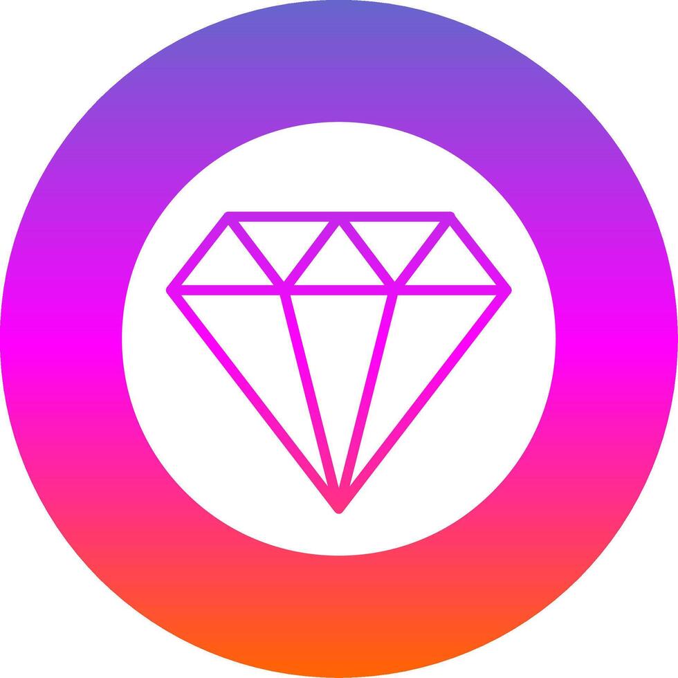 Diamond Glyph Gradient Circle Icon Design vector