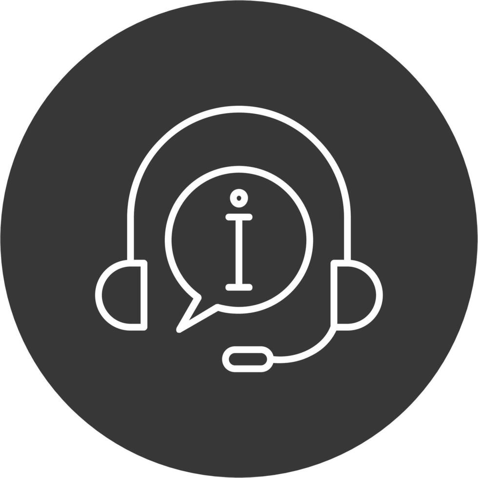 Customer Service Line Inverted Icon Design vector