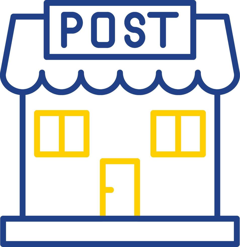 Post Office Line Two Colour Icon Design vector