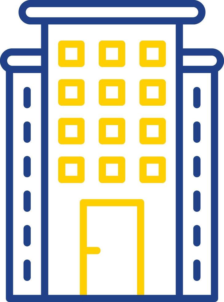 Skyscraper Line Two Colour Icon Design vector