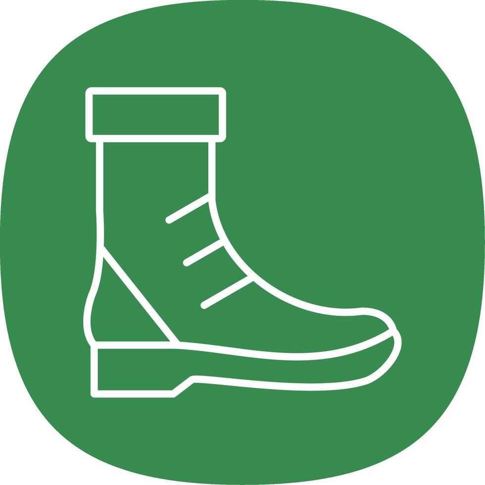 Boot Line Curve Icon Design vector