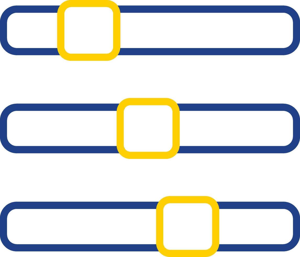 Progress Bar Line Two Colour Icon Design vector