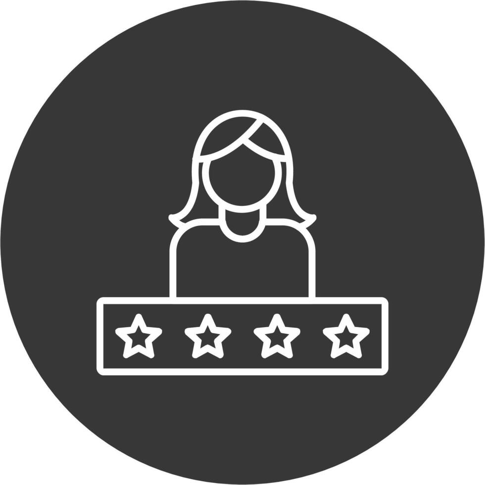 Customer Testimominal Line Inverted Icon Design vector