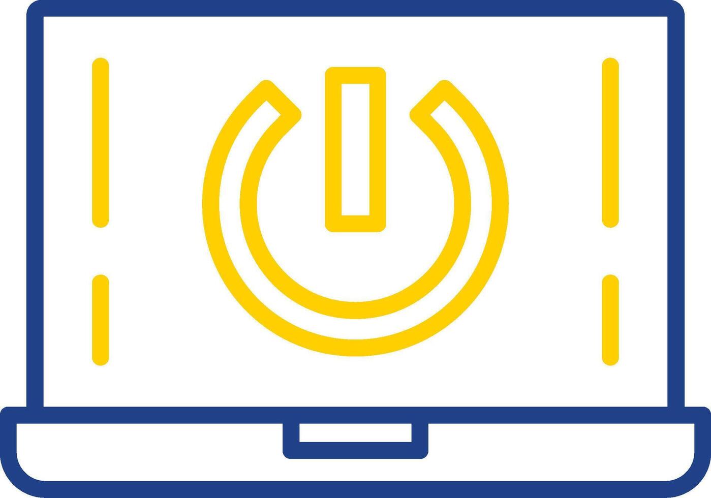 Start Button Line Two Colour Icon Design vector