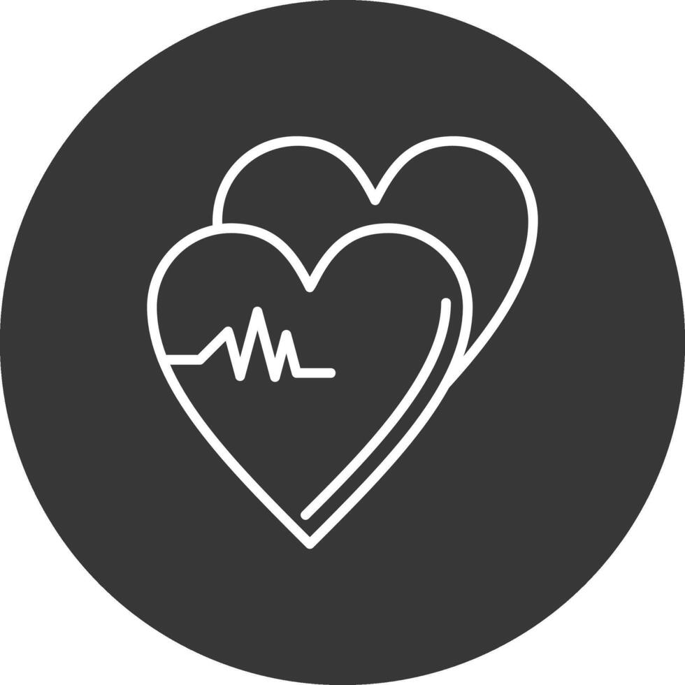 Heart Line Inverted Icon Design vector