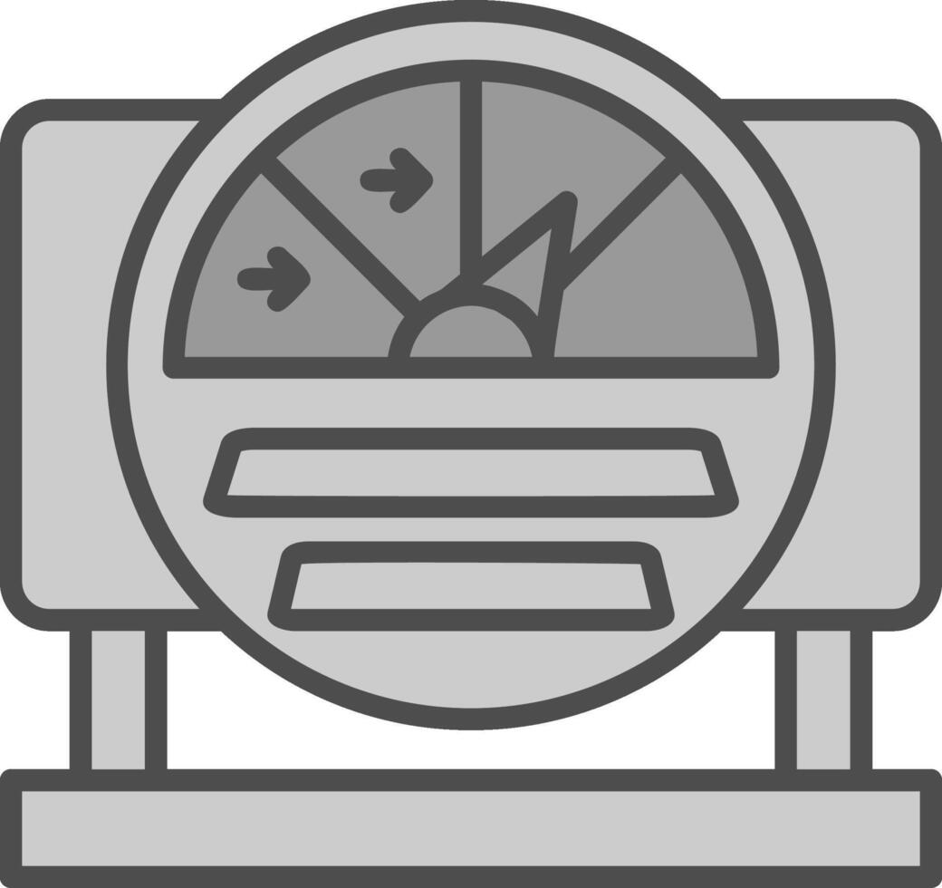 Gauge Line Filled Greyscale Icon Design vector