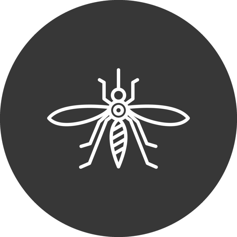 mosquito línea invertido icono diseño vector