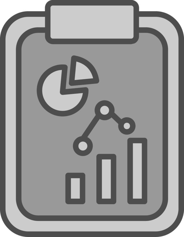 Report Line Filled Greyscale Icon Design vector