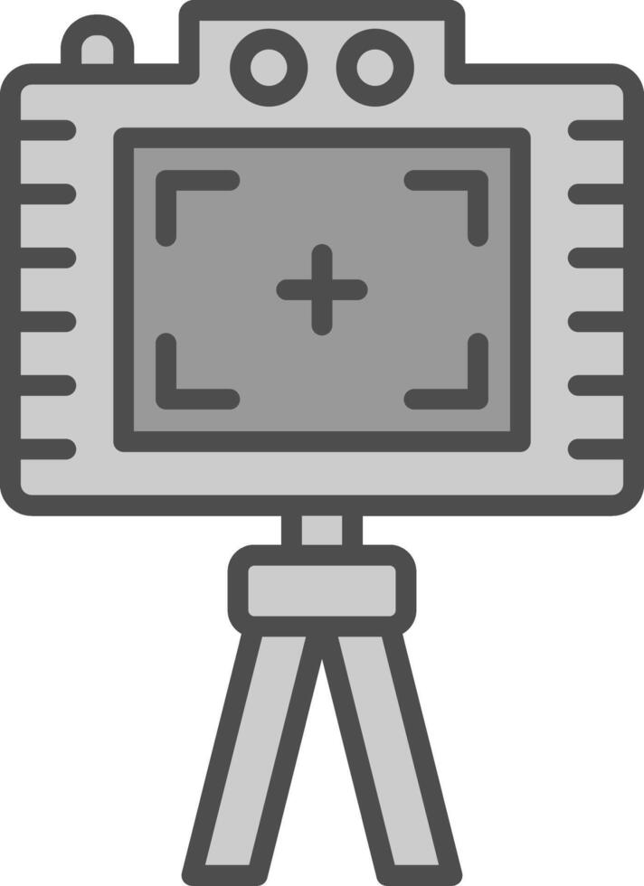 Photo Line Filled Greyscale Icon Design vector