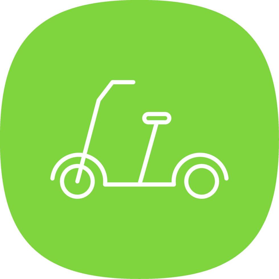 Kick Scooter Line Curve Icon Design vector