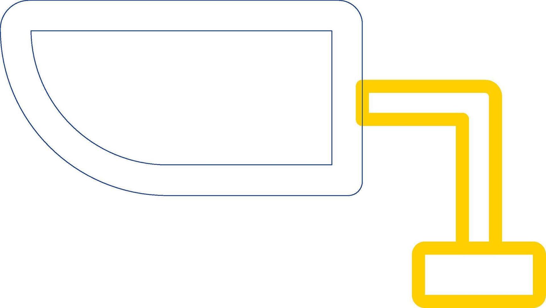 Side Mirror Line Two Colour Icon Design vector