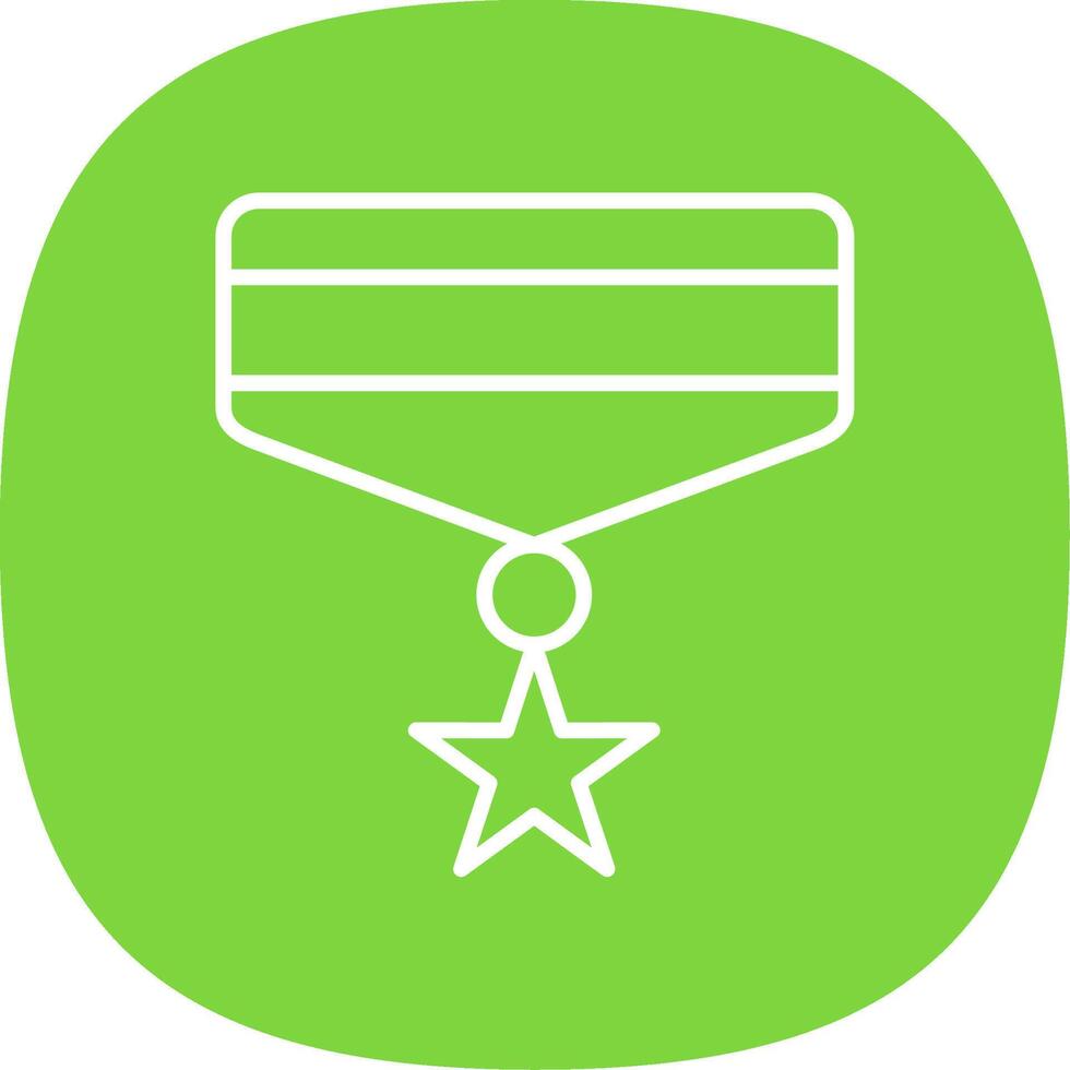 Medal Line Curve Icon Design vector
