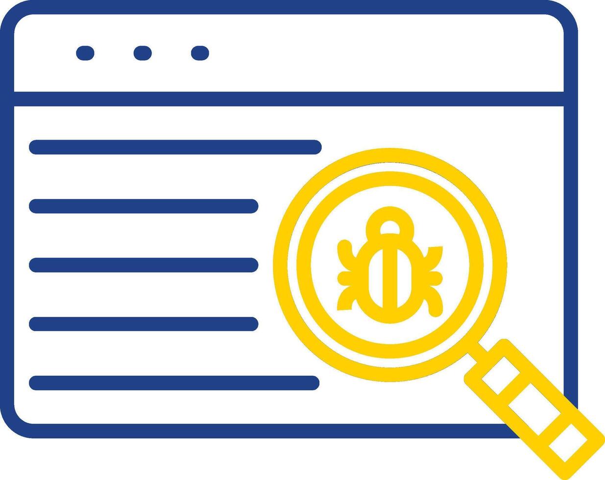 Web Coding Line Two Colour Icon Design vector